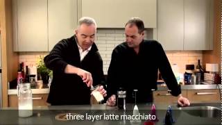 aerolatte  milk frother makes three layer caffè latte macchiato [upl. by Nairred]