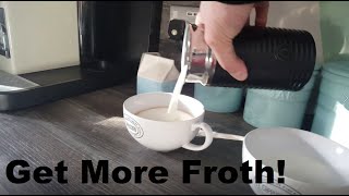 How to Get More Froth from Your Nespresso Coffee Aeroccino  Nespresso tips and help [upl. by Nunciata228]