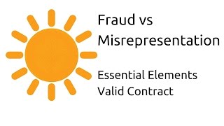 Fraud vs Misrepresentation  Other Essential Elements of a Valid Contract  CA CPT  CS amp CMA [upl. by Cheney222]