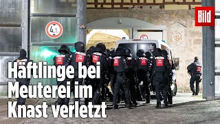 Gefängnismeuterei Polizei stürmt Knast in Thüringen  JVA Untermaßfeld [upl. by Niac]